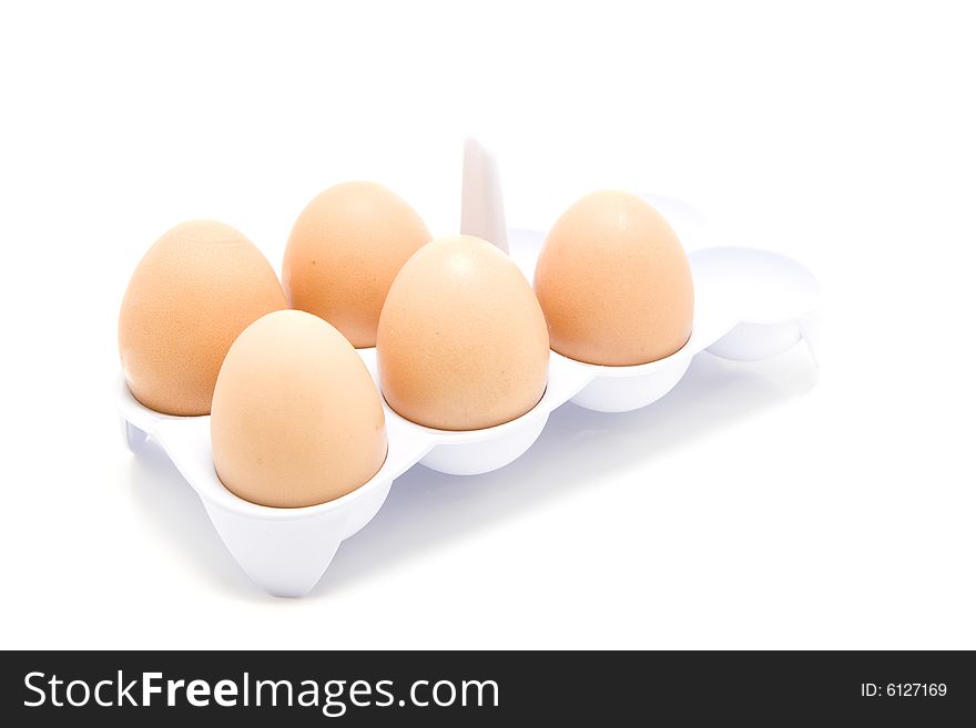 Eggs On White