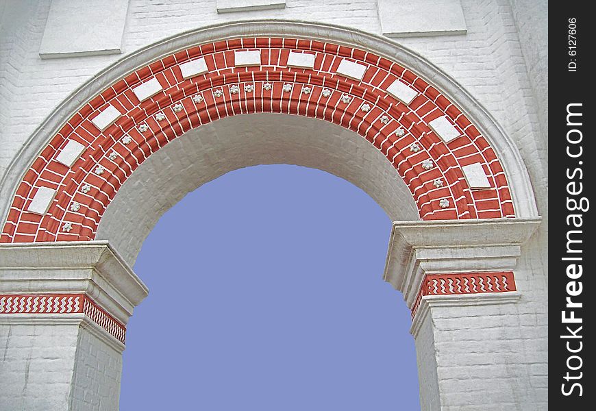 The arch of old building