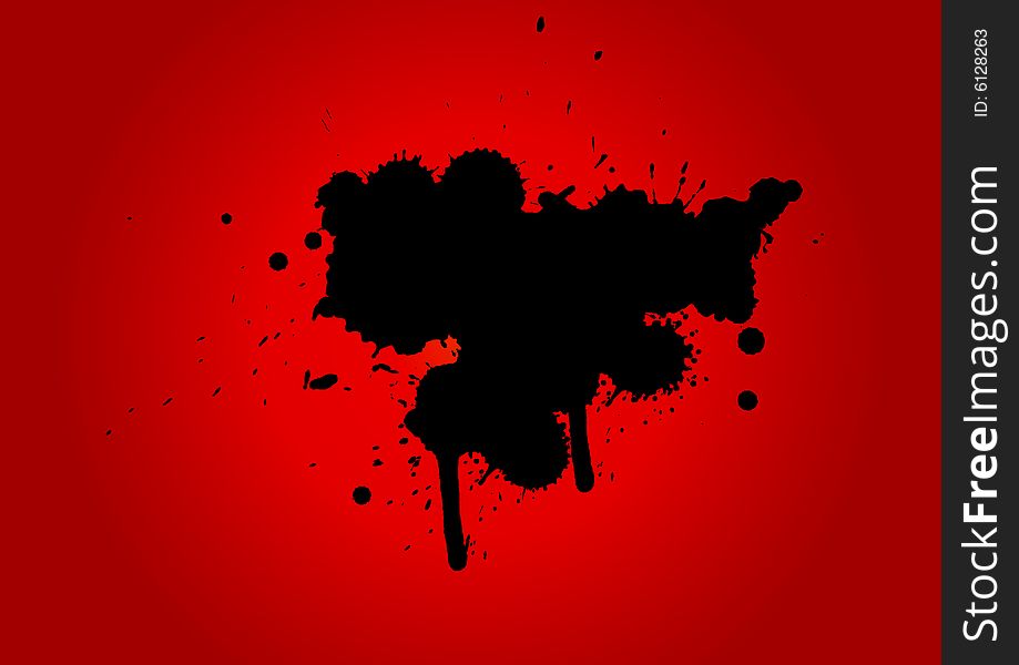 Ink Stain Background - Vector