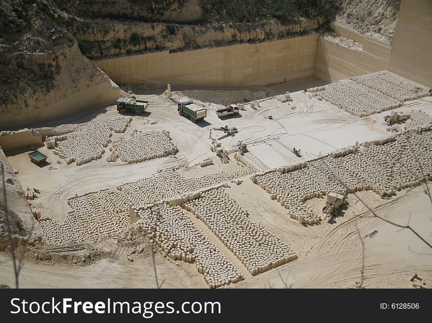 Sandstone Quarry On Malta