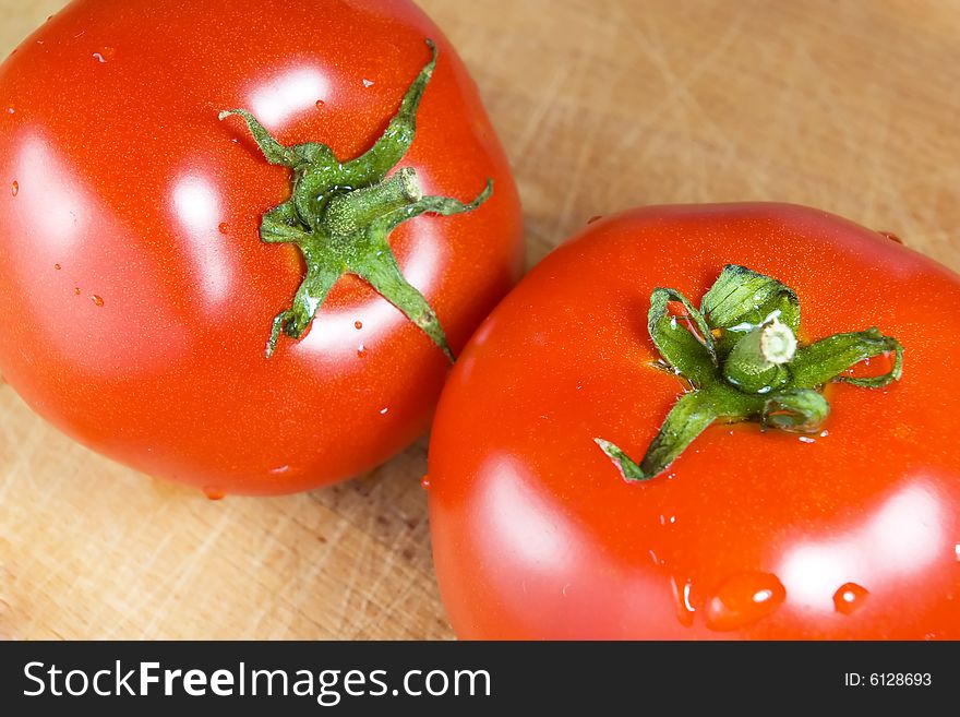 Two Fresh Tomatoes