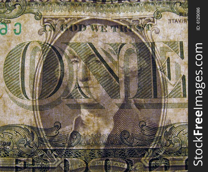 View through a dollar bill, both sides at once. View through a dollar bill, both sides at once
