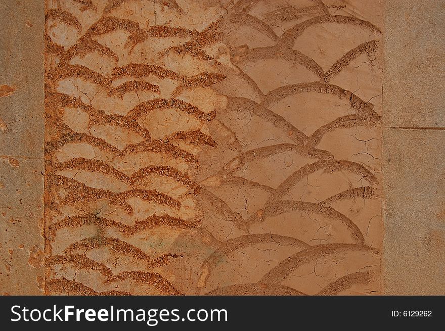 Wall texture. background. orange-yellow plaster.