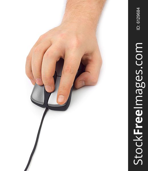 Hand and computer mouse