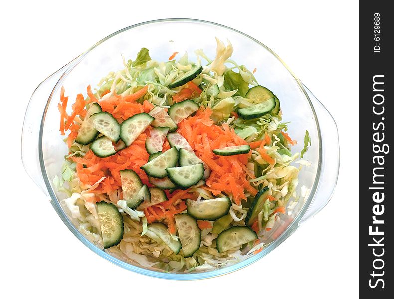 Vegetable fresh mix salad isolated