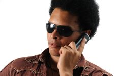 Trendy Man Using Cell Phone Royalty Free Stock Images Trendy Man Using Cell Phone Royalty Free Stock Images