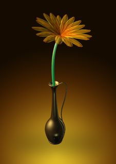 Flower In The Vase Stock Photo