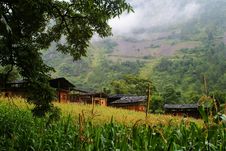 Cottage Of The Dulong Nationality Royalty Free Stock Photography Cottage Of The Dulong Nationality Royalty Free Stock Photography