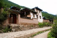 Cottage Of The Naxi Nationality Stock Image Cottage Of The Naxi Nationality Stock Image