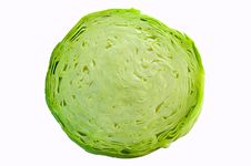 Cabbage Cut Isolated Over White Background Royalty Free Stock Image Cabbage Cut Isolated Over White Background Royalty Free Stock Image