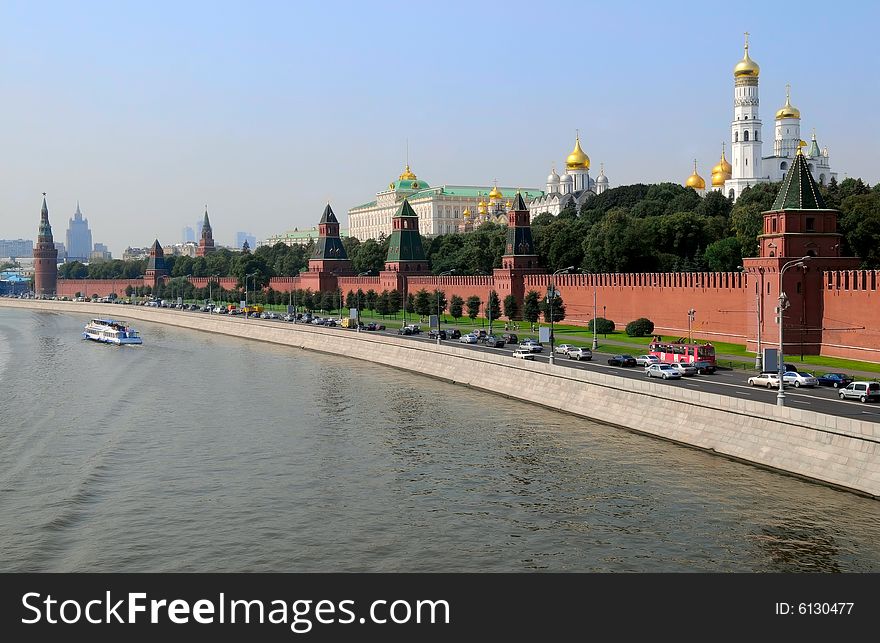 The view of Kremlin, Moscow. The view of Kremlin, Moscow