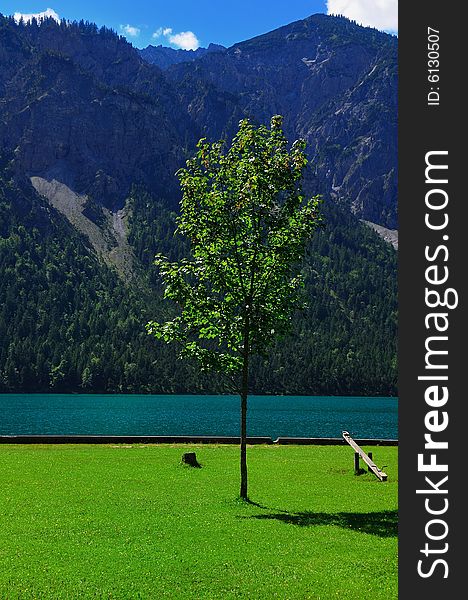 Alpine lake panorama in Tirol, Austria. Alpine lake panorama in Tirol, Austria.