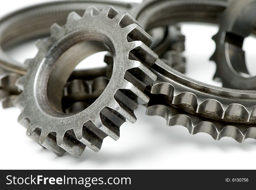 Some gears isolated over white background. Some gears isolated over white background