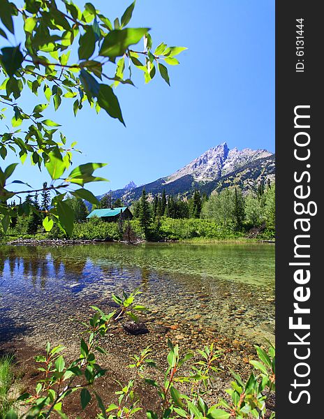 A river near Jenny Lake in Grand Teton National Park