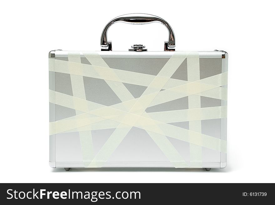 Briefcase In Masking Tape