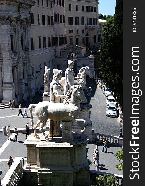 Rome-the monuments in Campidoglio place