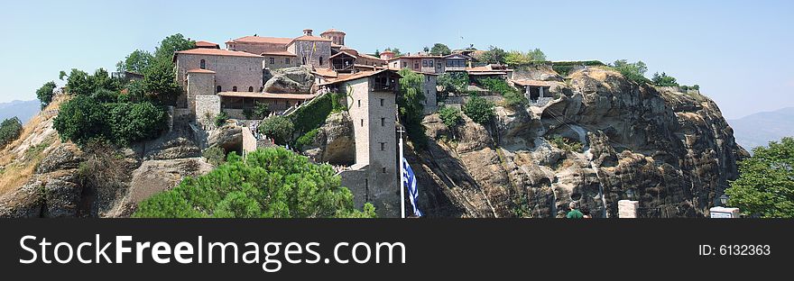 Monastery church on high peaks of Meteora. Monastery church on high peaks of Meteora