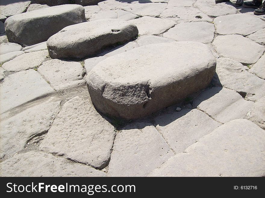 Former(Ancient) passage in stones for pedestrian