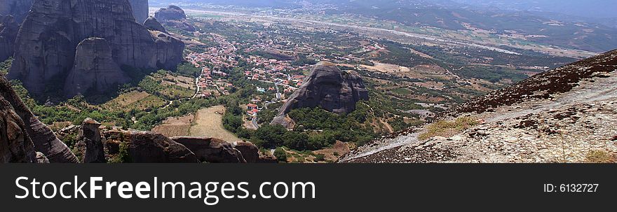 View from Meteora monastery, Greece