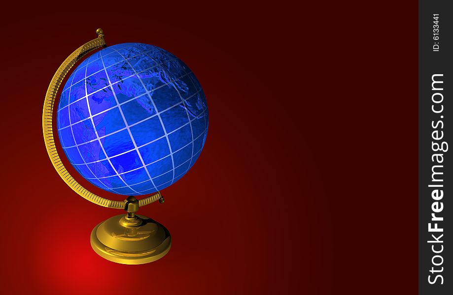 3d Blue Globe