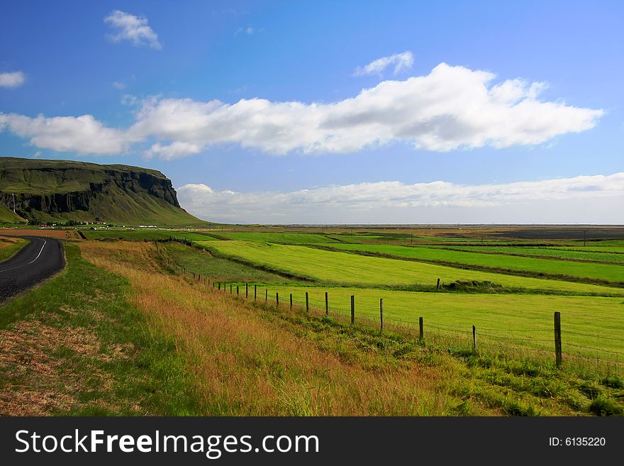 Beautiful country landscape in south east Iceland. Beautiful country landscape in south east Iceland.