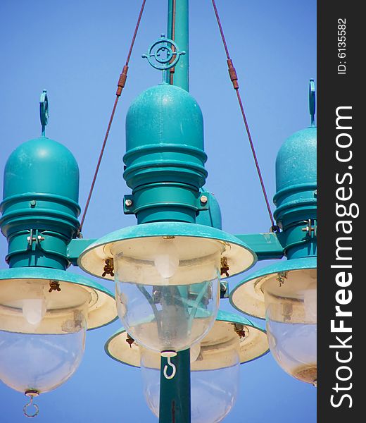 Street lantern close-up image