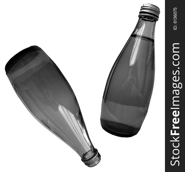 Graphic processing of a photo of bottles
