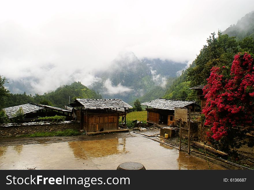 Cottage Of The Dulong Nationality