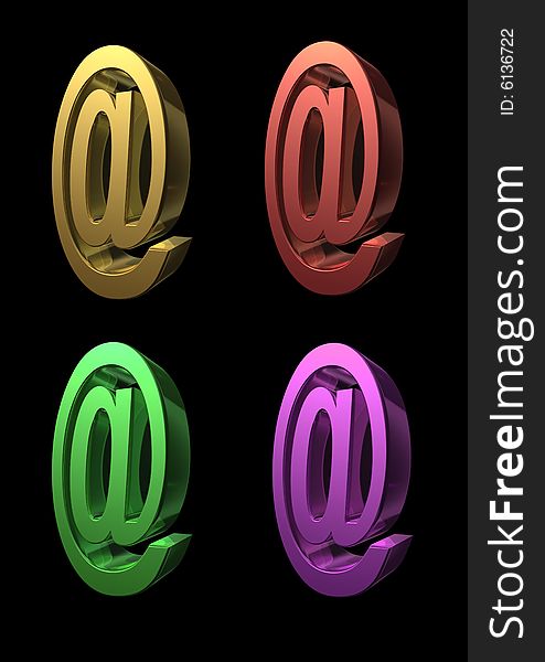 3D rendering at gold and colorful symbol. 3D rendering at gold and colorful symbol