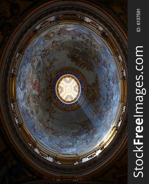 One of the small dome in St. Peter's Basilica. Rome, Italy.