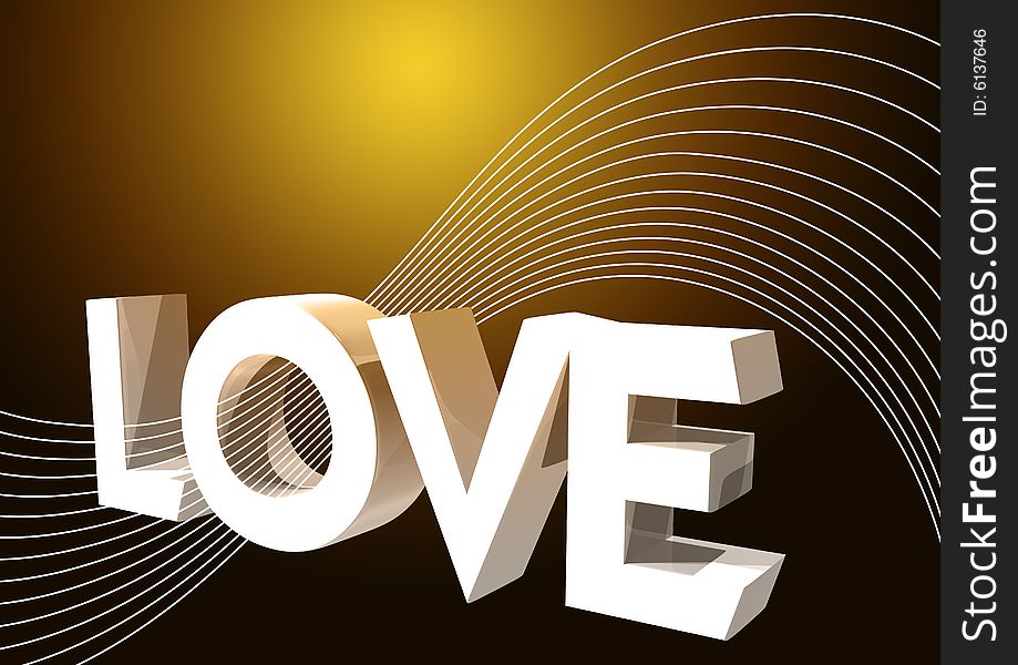 3d love text best use for your greetings and ad works