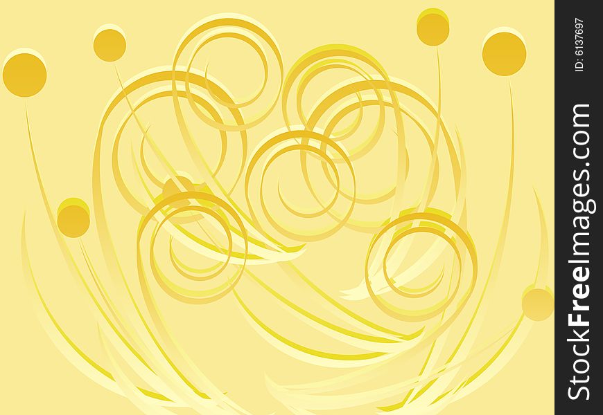 Abstract decoration with spirals and dots. Abstract decoration with spirals and dots