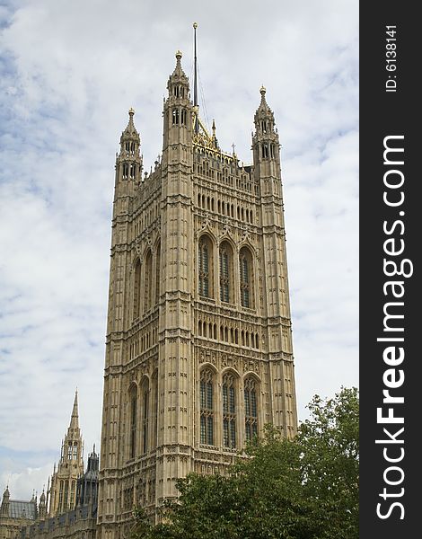 A picture of the Parliament in London.