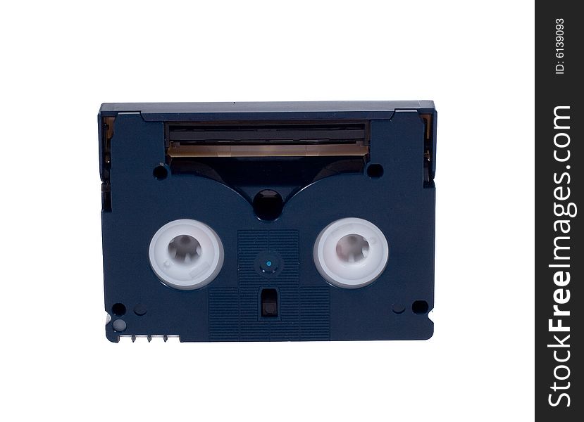 Small video tape on white background