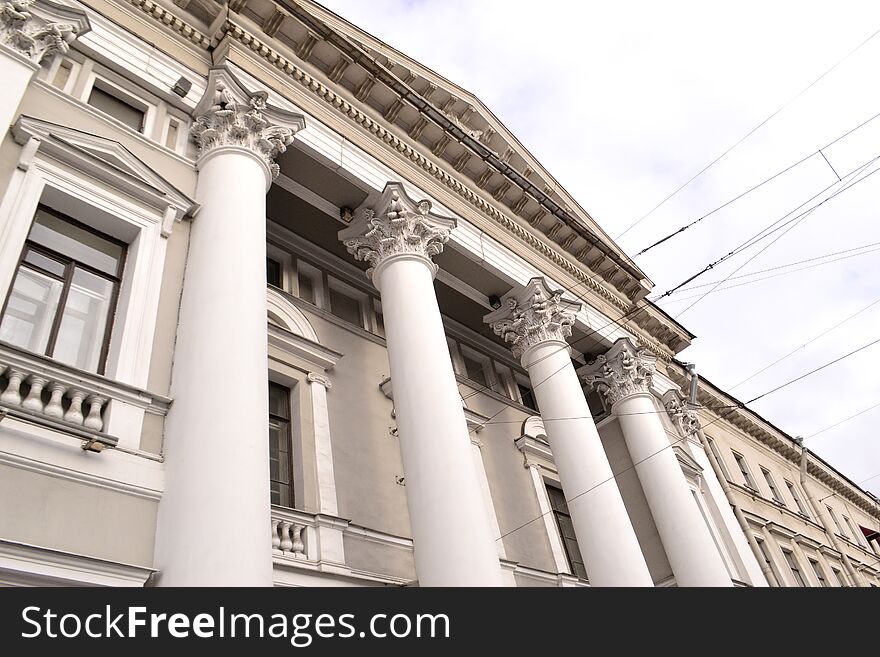 Architectural detail of historic house in St. Petersburg