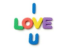 Foam Letters Stock Photography