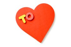 Heart And Foam Letters Stock Image Heart And Foam Letters Stock Image