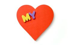 Heart And Foam Letters Stock Image Heart And Foam Letters Stock Image