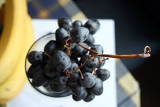 Grapes In A Glass Royalty Free Stock Photos