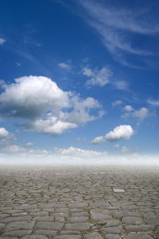 Cobbles And Sky Royalty Free Stock Image Cobbles And Sky Royalty Free Stock Image