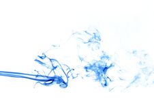 Blue Smoke On White Royalty Free Stock Photos Blue Smoke On White Royalty Free Stock Photos