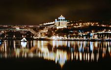 Douro River In Porto At Night Royalty Free Stock Photos