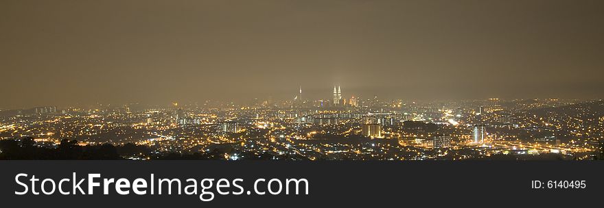 Night skyline of Kuala Lumpur, MALAYSIA. Night skyline of Kuala Lumpur, MALAYSIA