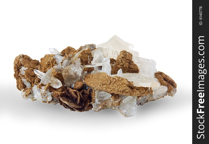 Crystals of a kaltsit and quartz