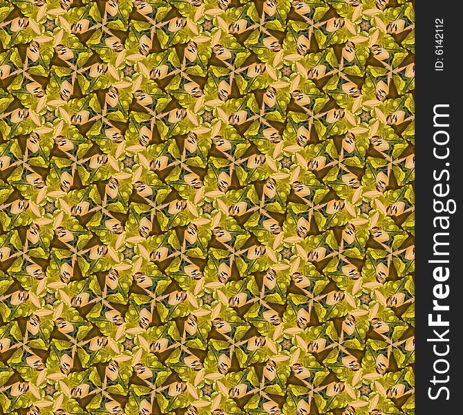 This pattern is composition of three flower's frames based on six-polygonal figure. This pattern is composition of three flower's frames based on six-polygonal figure