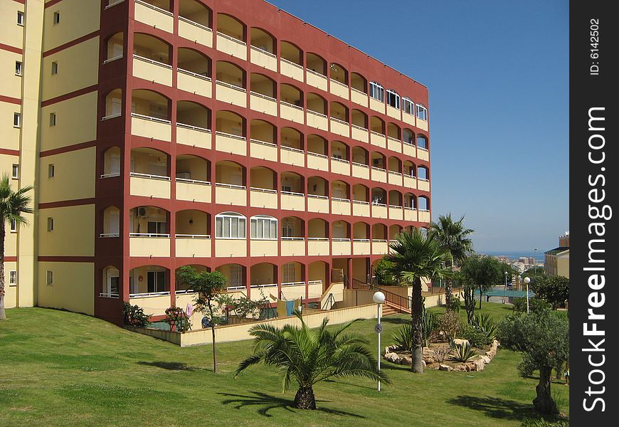 Spanish flats in Torrevieja town. Spanish flats in Torrevieja town