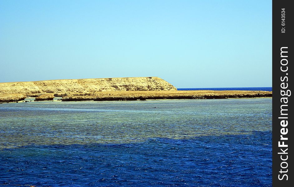 Coral island in Red sea landscape