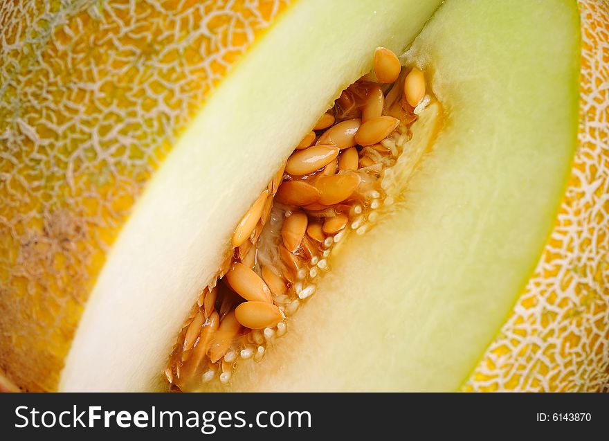 Close up of melon slices