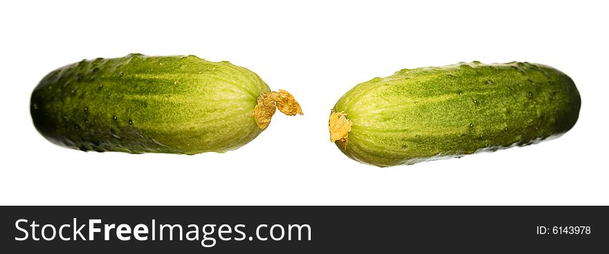 Cucumber vegetables isolated on white background. Cucumber vegetables isolated on white background
