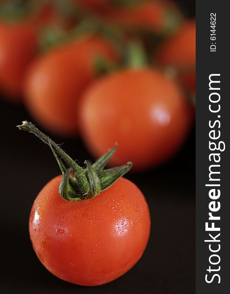 Cherry tomato and depth of field. Cherry tomato and depth of field